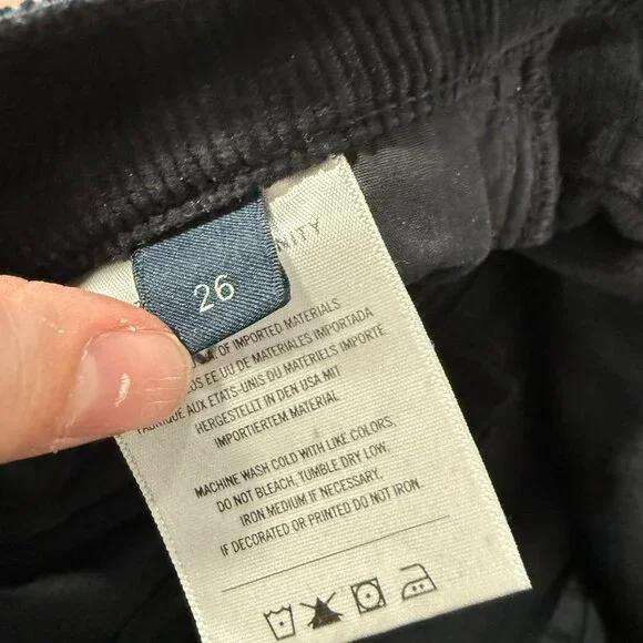 Citizens of Humanity Paloma High Rise Wide Leg Pants Black Corduroy 26 - Picture 5 of 10